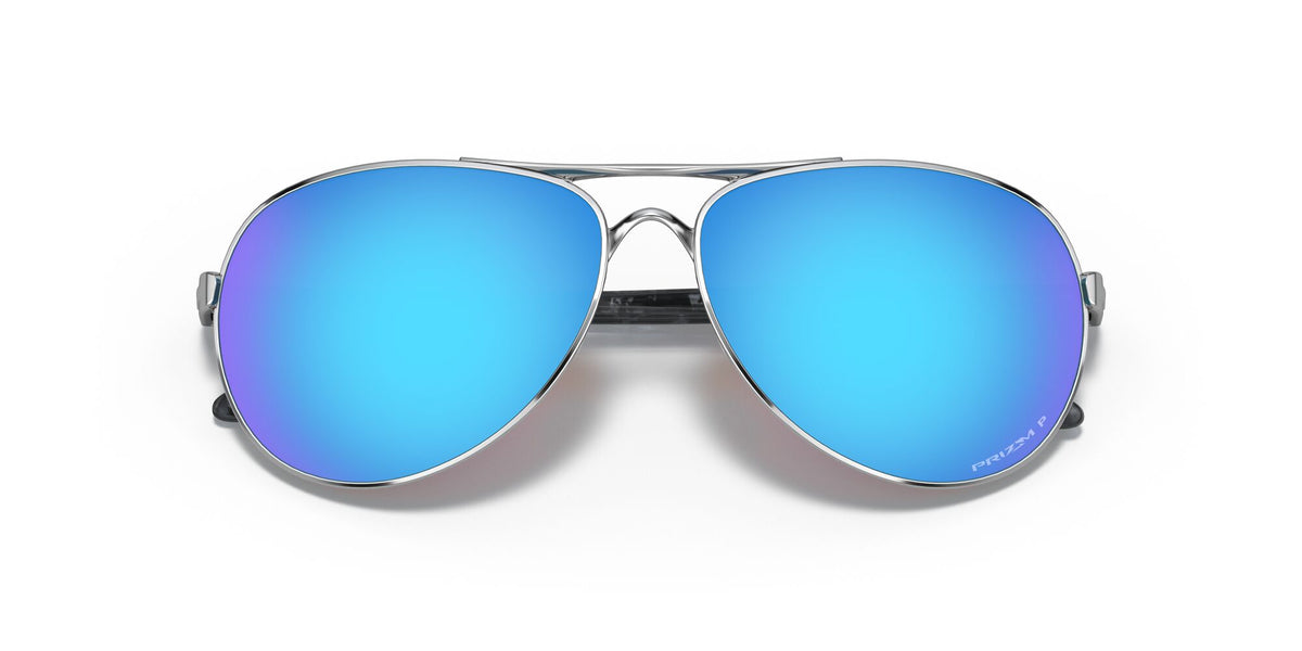 Oakley Feedback 0OO4079 407933 59 Polished Chrome / Prizm Sapphire Polarized 59 / Plastic / Metal