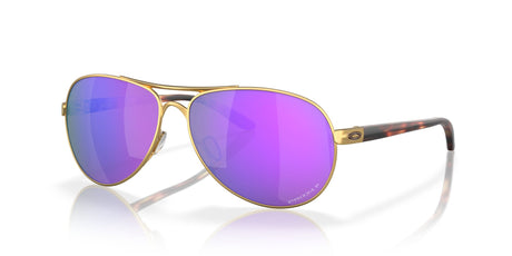 Oakley Feedback 0OO4079 407939 59 Satin Gold / Prizm Violet Polarized 59 / Plastic / Metal