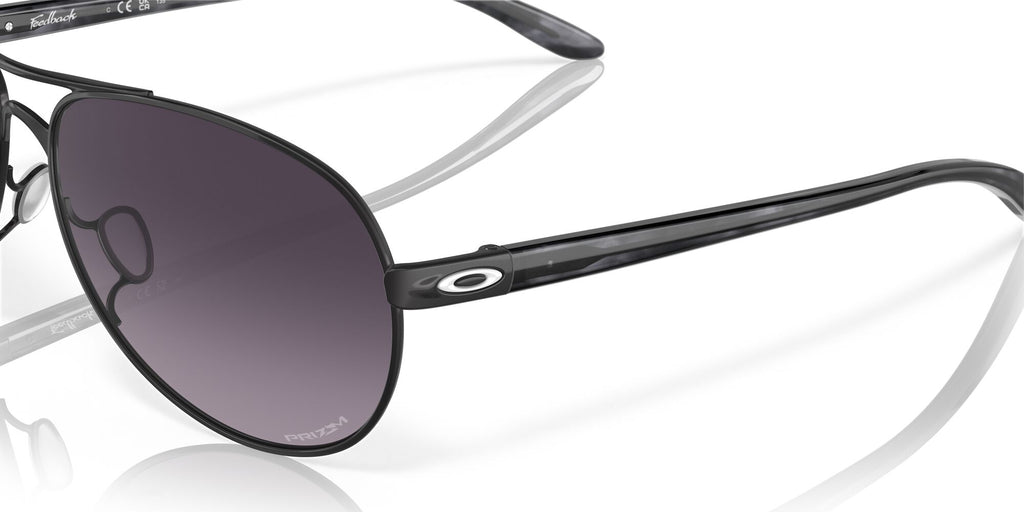 Oakley Feedback 0OO4079 407945 59 Satin Black / Prizm Grey Gradient 59 / Polycarbonate / C_5 / Metal