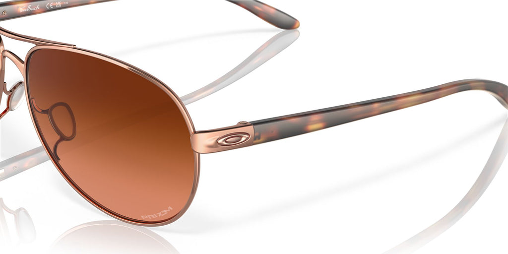 Oakley Feedback 0OO4079 407946 59 Rose Gold / Prizm Brown Gradient 59 / Polycarbonate / C_5 / Metal