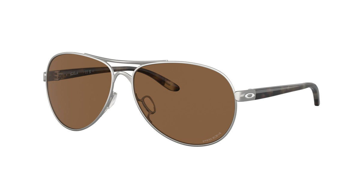 Oakley Feedback 0OO4079 407947 59 Satin Chrome / Prizm Bronze 59 / Polycarbonate / C_5 / Metal