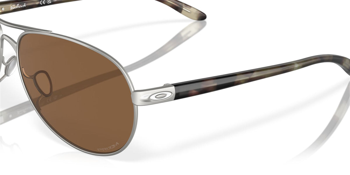 Oakley Feedback 0OO4079 407947 59 Satin Chrome / Prizm Bronze 59 / Polycarbonate / C_5 / Metal