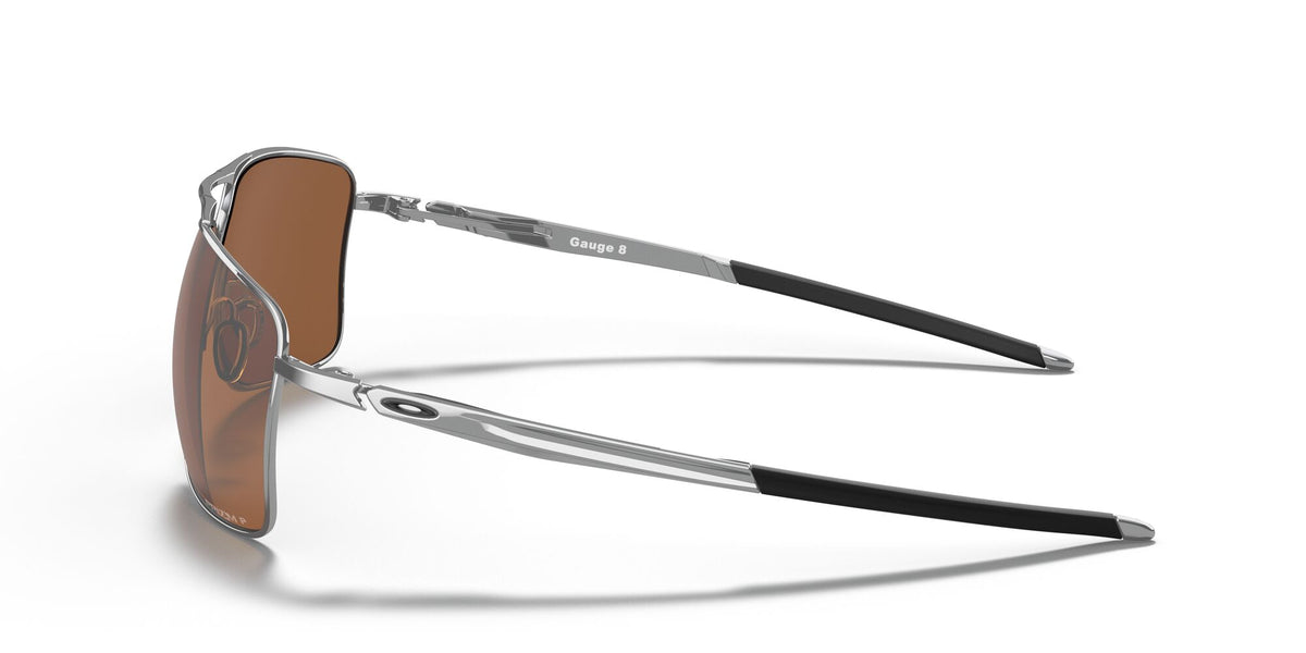 Oakley Gauge 8 0OO4124 412409 62 Polished Chrome / Prizm Tungsten Polarized 62