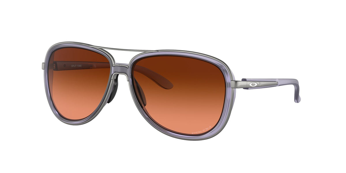 Oakley Split Time 0OO4129 412926 58 Matte Trans Lilac / Prizm Brown Gradient