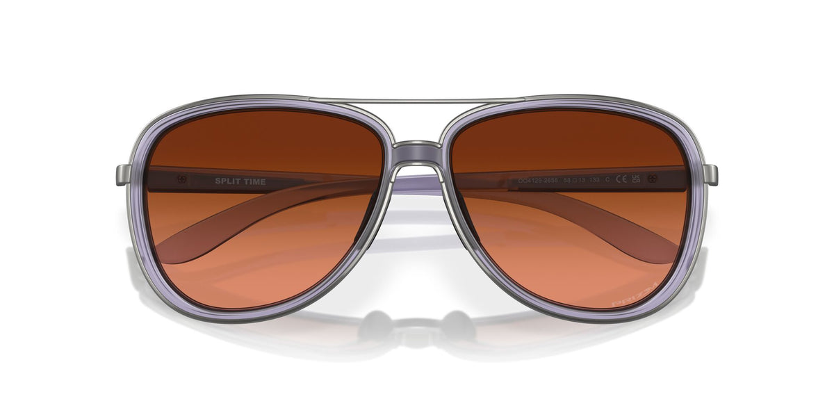 Oakley Split Time 0OO4129 412926 58 Matte Trans Lilac / Prizm Brown Gradient