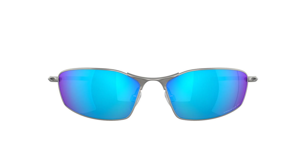 Oakley Whisker 0OO4141 414104 60 Satin Chrome / Prizm Sapphire Polarized 60