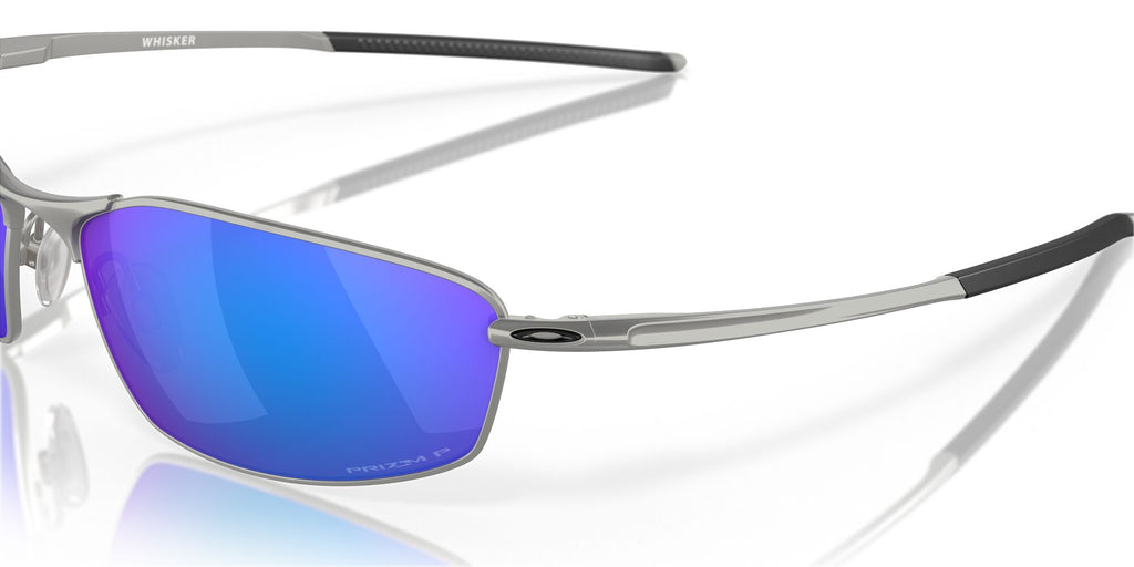 Oakley Whisker 0OO4141 414104 60 Satin Chrome / Prizm Sapphire Polarized 60