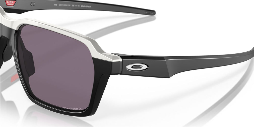 OO 4143 Oakley Parlay Matte Black /  Prizm Grey 58 / Plastic / Plastic