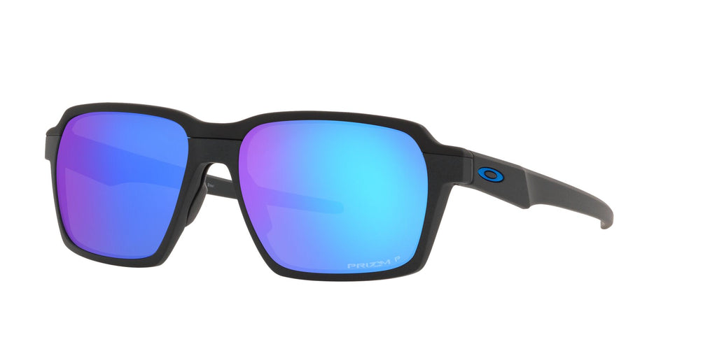 Oakley Parlay 0OO4143 414305 58 Steel / Prizm Sapphire Polarized 58 / Plastic / Plastic