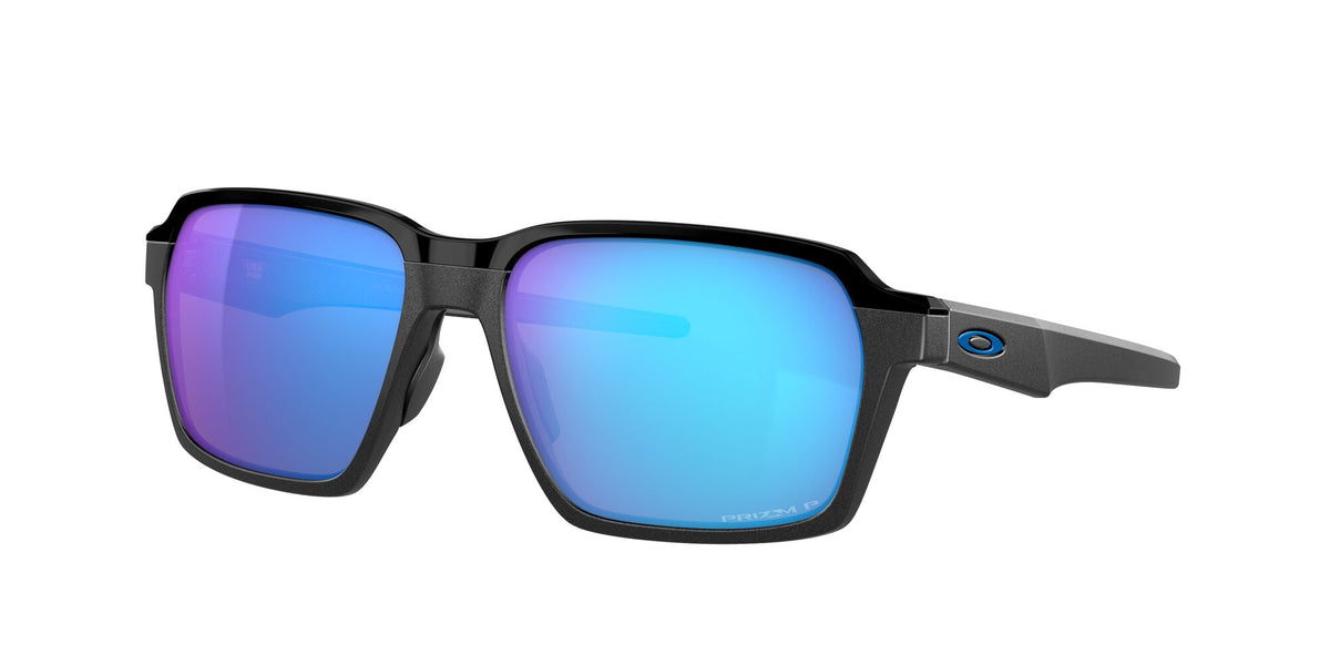 Oakley Parlay 0OO4143 414305 58 Steel / Prizm Sapphire Polarized 58 / Plastic / Plastic