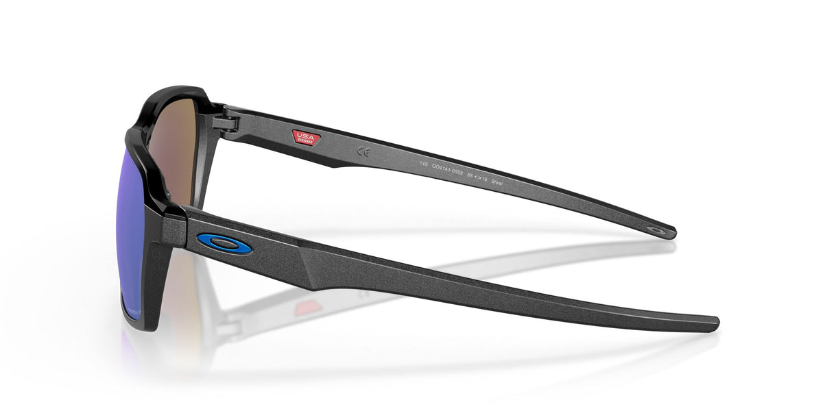 Oakley Parlay 0OO4143 414305 58 Steel / Prizm Sapphire Polarized 58 / Plastic / Plastic