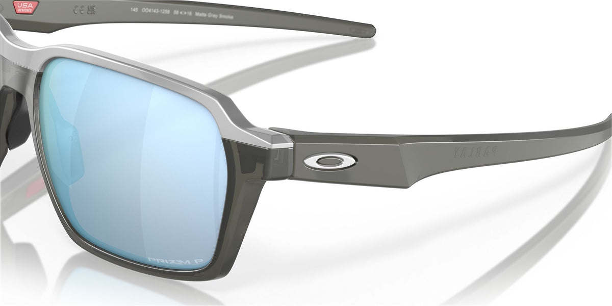 Oakley Parlay 0OO4143 414312 58 Matte Grey Smoke / Prizm Deep Water Polarized 58 / Plastic / Plastic