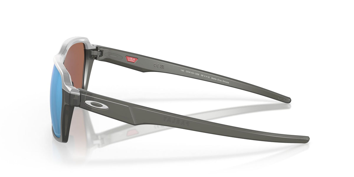 Oakley Parlay 0OO4143 414312 58 Matte Grey Smoke / Prizm Deep Water Polarized 58 / Plastic / Plastic