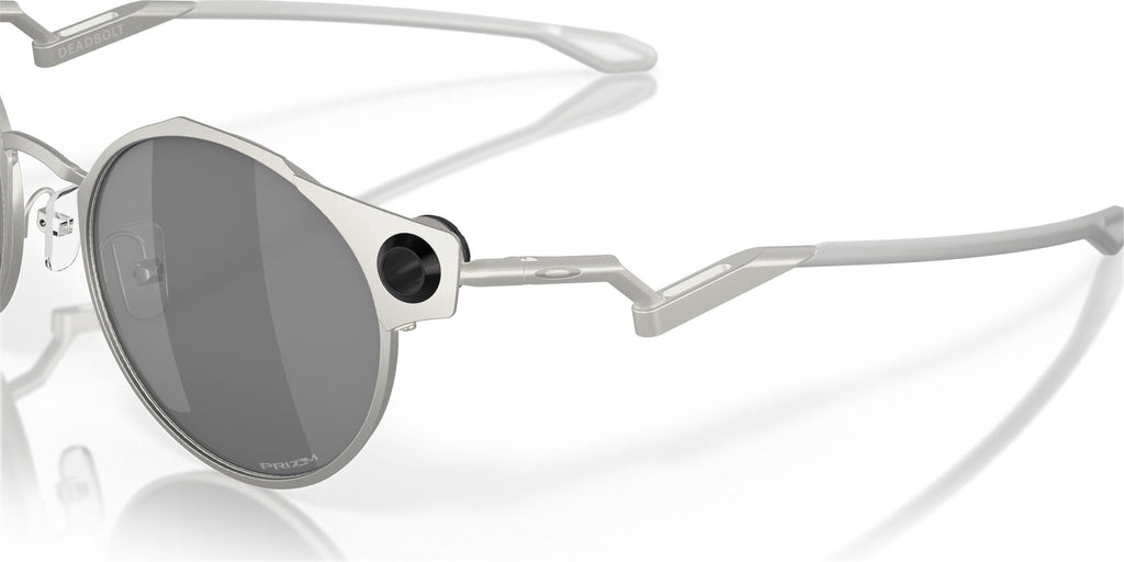 Oakley Deadbolt 0OO6046 604601 50 Satin Chrome / Prizm Black 50 / Plastic / Titanium