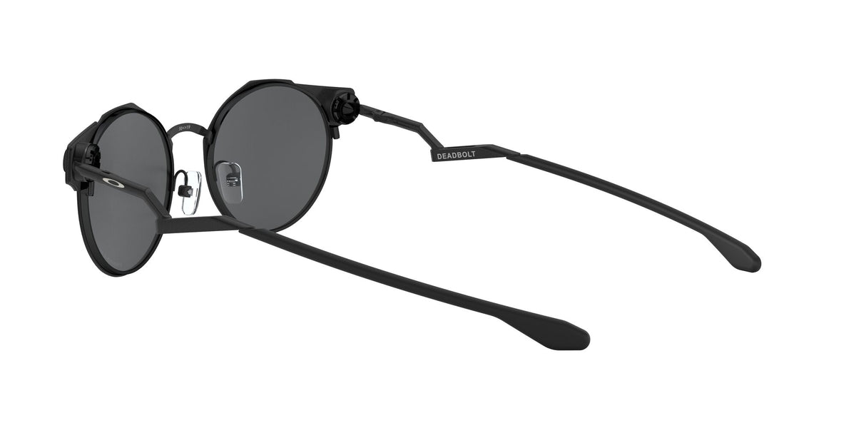 Oakley Deadbolt 0OO6046 604603 50 Satin Black / Prizm Black Polarized 50 / Plastic / Titanium