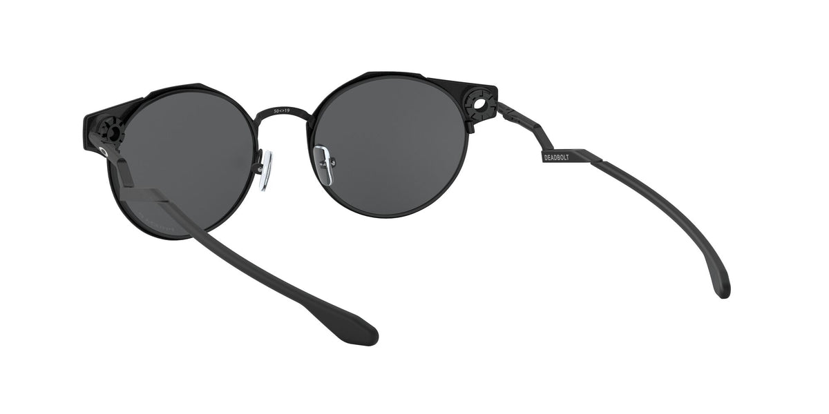 Oakley Deadbolt 0OO6046 604603 50 Satin Black / Prizm Black Polarized 50 / Plastic / Titanium