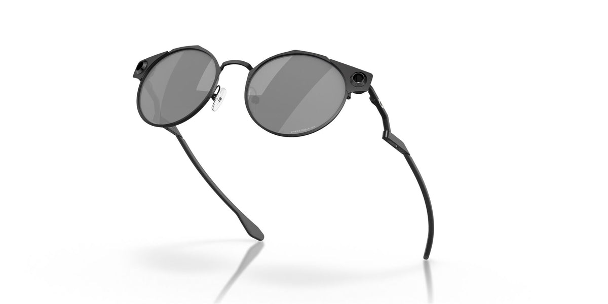 Oakley Deadbolt 0OO6046 604603 50 Satin Black / Prizm Black Polarized 50 / Plastic / Titanium