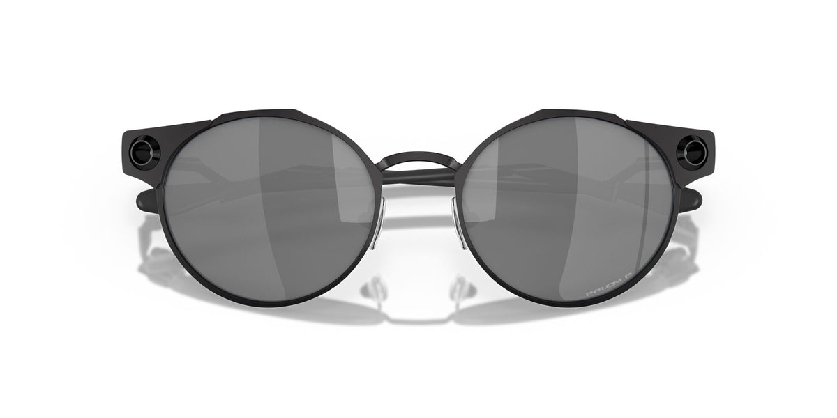 Oakley Deadbolt 0OO6046 604603 50 Satin Black / Prizm Black Polarized 50 / Plastic / Titanium