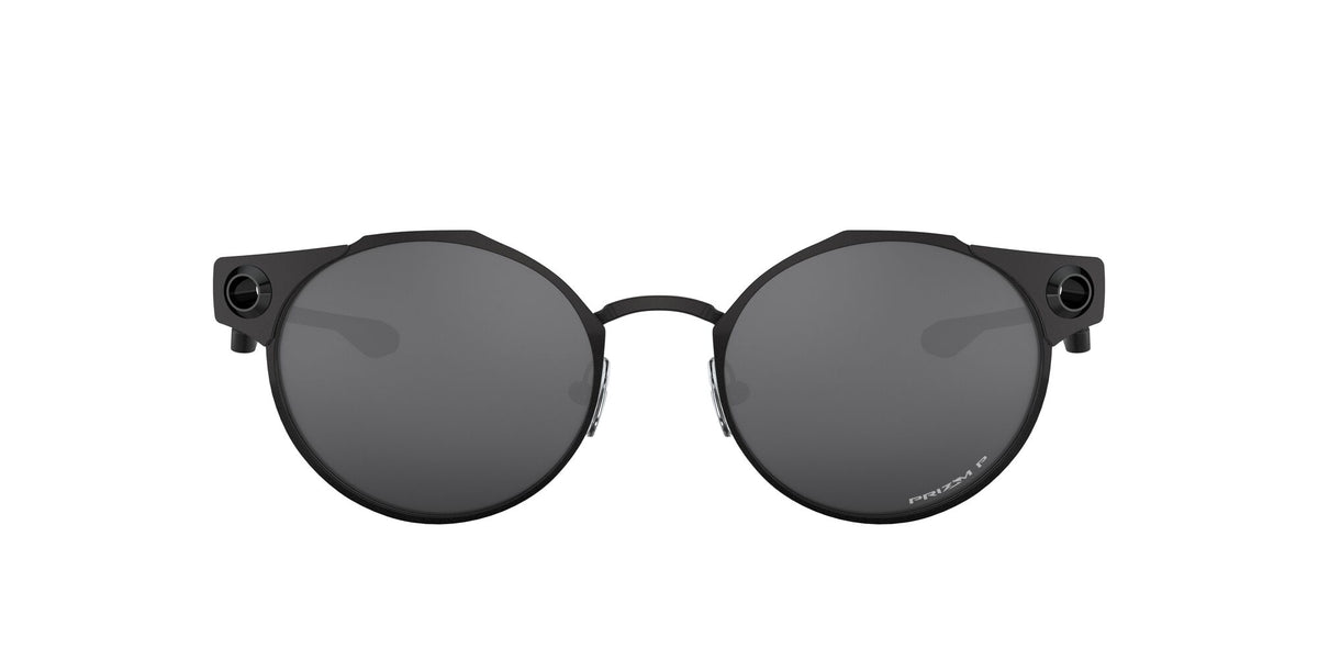 Oakley Deadbolt 0OO6046 604603 50 Satin Black / Prizm Black Polarized 50 / Plastic / Titanium