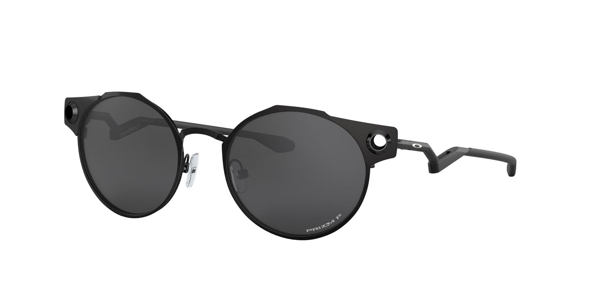 Oakley Deadbolt 0OO6046 604603 50 Satin Black / Prizm Black Polarized 50 / Plastic / Titanium