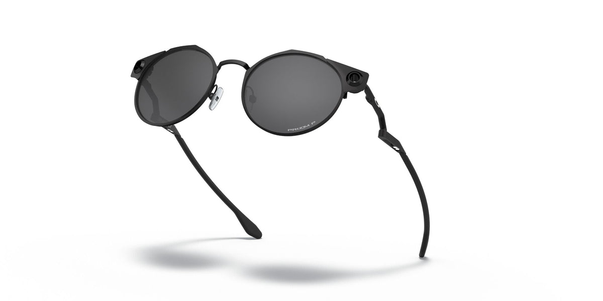 Oakley Deadbolt 0OO6046 604603 50 Satin Black / Prizm Black Polarized 50 / Plastic / Titanium