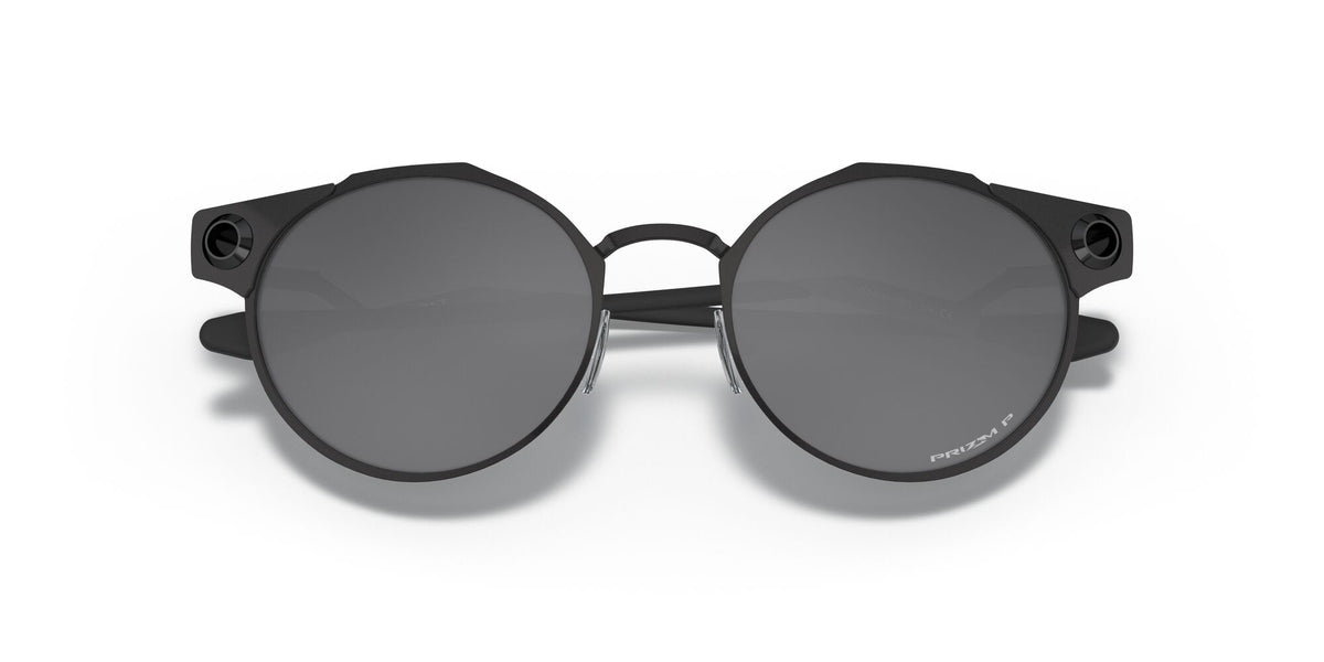 Oakley Deadbolt 0OO6046 604603 50 Satin Black / Prizm Black Polarized 50 / Plastic / Titanium