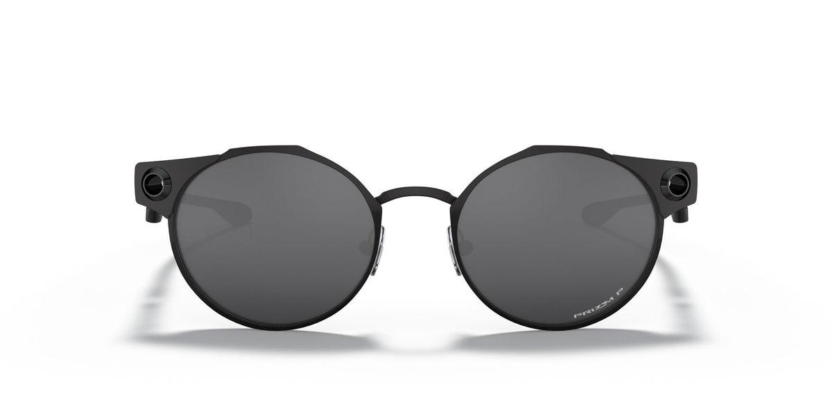 Oakley Deadbolt 0OO6046 604603 50 Satin Black / Prizm Black Polarized 50 / Plastic / Titanium
