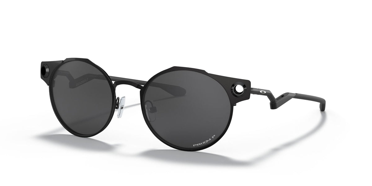Oakley Deadbolt 0OO6046 604603 50 Satin Black / Prizm Black Polarized 50 / Plastic / Titanium