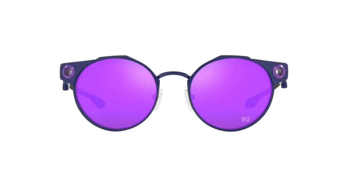 OO 6046 Oakley Deadbolt Matte Navy / Prizm Violet 50 50 / Plastic / Titanium