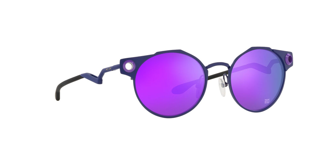 OO 6046 Oakley Deadbolt Matte Navy / Prizm Violet 50 50 / Plastic / Titanium