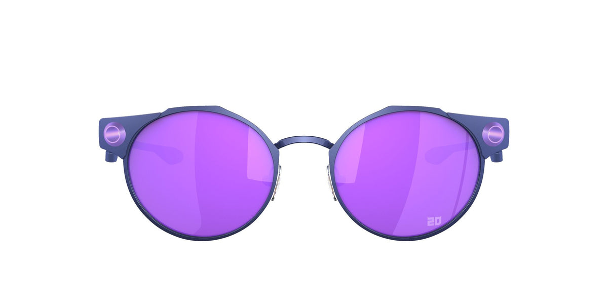 OO 6046 Oakley Deadbolt Matte Navy / Prizm Violet 50 50 / Plastic / Titanium