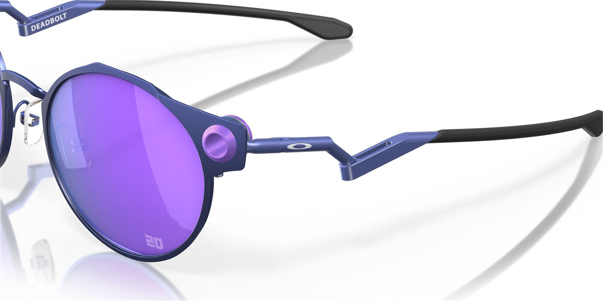 OO 6046 Oakley Deadbolt Matte Navy / Prizm Violet 50 50 / Plastic / Titanium