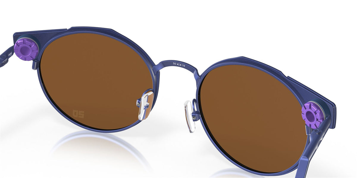 OO 6046 Oakley Deadbolt Matte Navy / Prizm Violet 50 50 / Plastic / Titanium