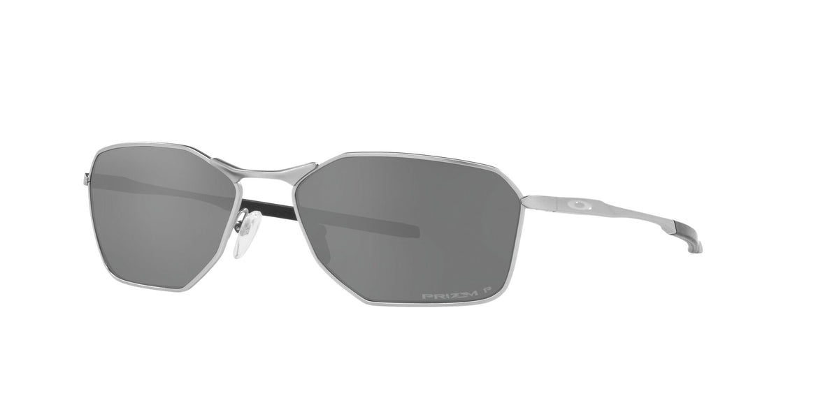 OO 6047 Oakley Savitar Satin Chrome / Prizm Black Polarised 58 58