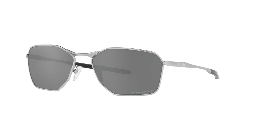 OO 6047 Oakley Savitar Satin Chrome / Prizm Black Polarised 58 58