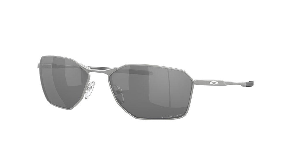 OO 6047 Oakley Savitar Satin Chrome / Prizm Black Polarised 58 58