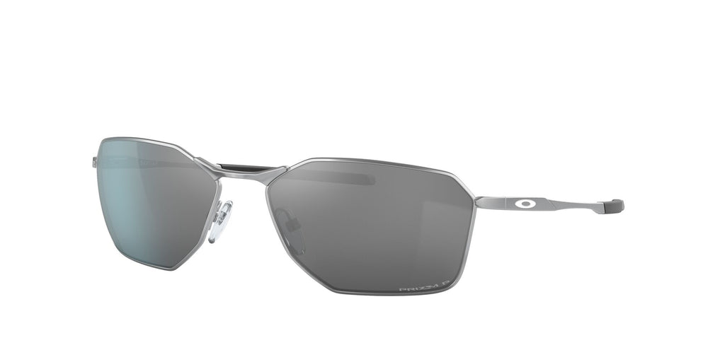 OO 6047 Oakley Savitar Satin Chrome / Prizm Black Polarised 58 58