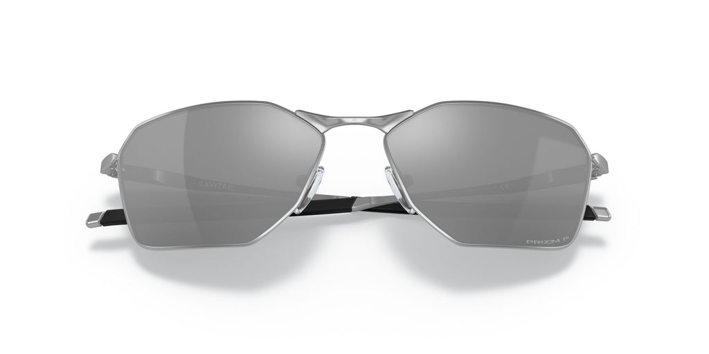 OO 6047 Oakley Savitar Satin Chrome / Prizm Black Polarised 58 58