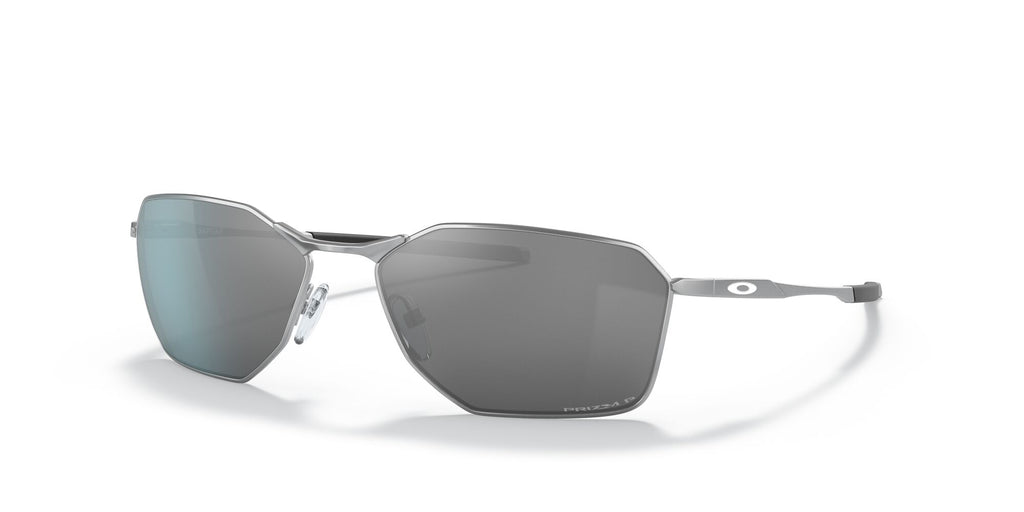 OO 6047 Oakley Savitar Satin Chrome / Prizm Black Polarised 58 58