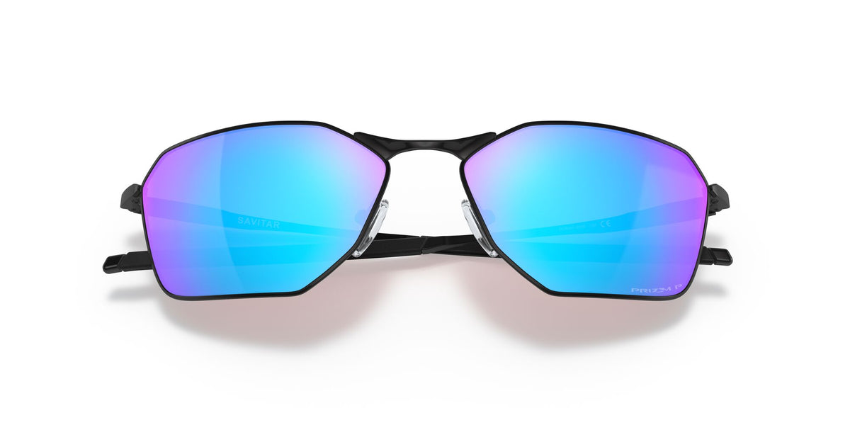 OO 6047 Oakley Savitar Satin Black / Prizm Sapphire Polarised 58 58