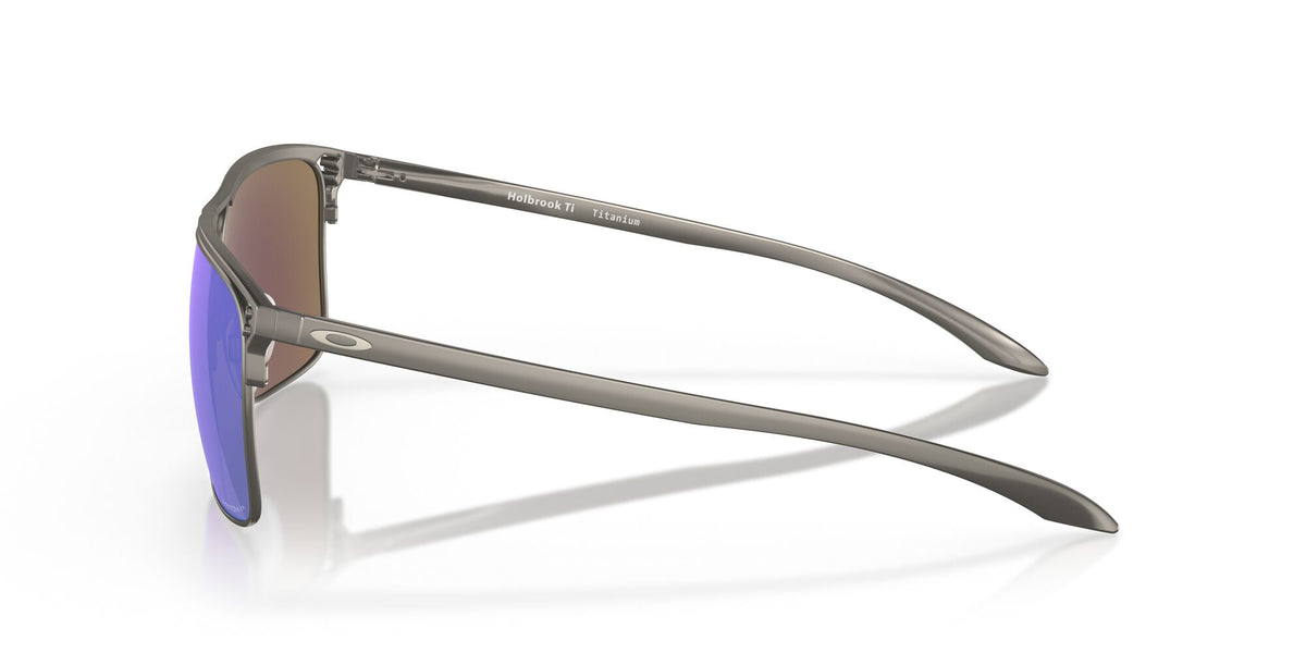 Oakley Holbrook Ti 0OO6048 604804 57 Matte Gunmetal / Prizm Sapphire Polarized 57 / Plastic / Titanium