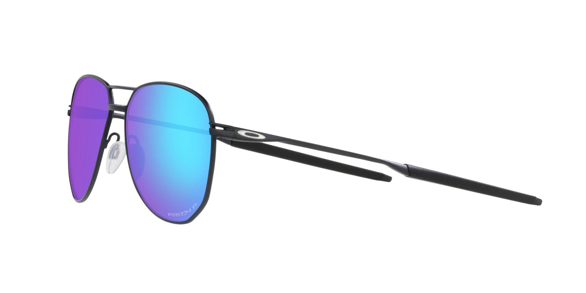 Oakley Contrail Ti 0OO6050 605004 57 Satin Light Steel / Prizm Sapphire Polarized 57 / Plastic / Titanium