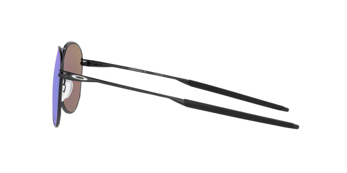 Oakley Contrail Ti 0OO6050 605004 57 Satin Light Steel / Prizm Sapphire Polarized 57 / Plastic / Titanium