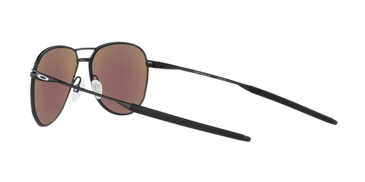 Oakley Contrail Ti 0OO6050 605004 57 Satin Light Steel / Prizm Sapphire Polarized 57 / Plastic / Titanium