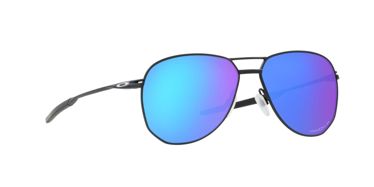 Oakley Contrail Ti 0OO6050 605004 57 Satin Light Steel / Prizm Sapphire Polarized 57 / Plastic / Titanium