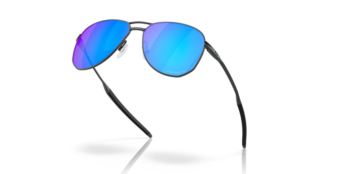 Oakley Contrail Ti 0OO6050 605004 57 Satin Light Steel / Prizm Sapphire Polarized 57 / Plastic / Titanium