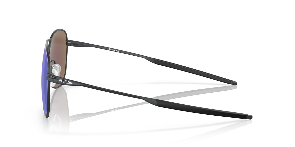 Oakley Contrail Ti 0OO6050 605004 57 Satin Light Steel / Prizm Sapphire Polarized 57 / Plastic / Titanium