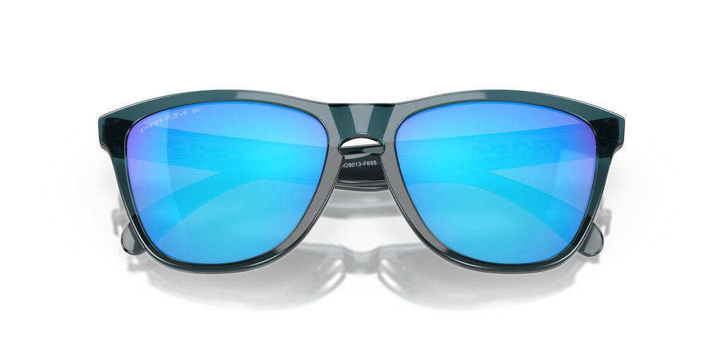 Oakley Frogskins 0OO9013 9013F6 55 Crystal Black / Prizm Sapphire Polarized 55 / Plastic / Plastic