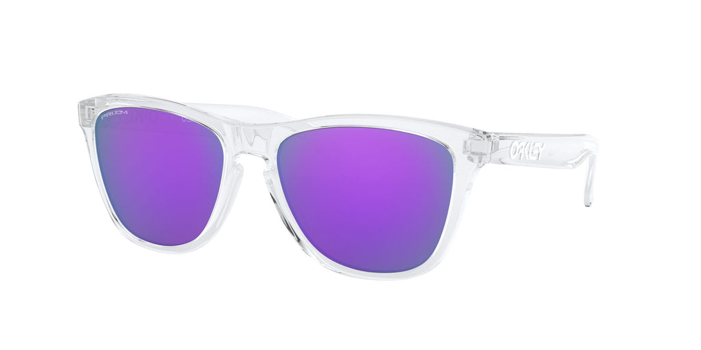 Oakley Frogskins 0OO9013 9013H7 55 Polished Clear / Prizm Violet 55 / Plastic / Plastic