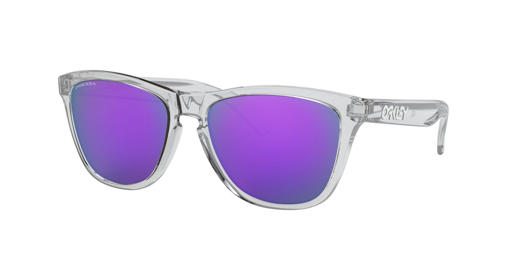 Oakley Frogskins 0OO9013 9013H7 55 Polished Clear / Prizm Violet 55 / Plastic / Plastic